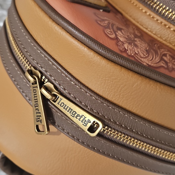 NWT Loungefly Lilo And Stitch Carving Embossed Design Mini Backpack - Picture 9 of 16